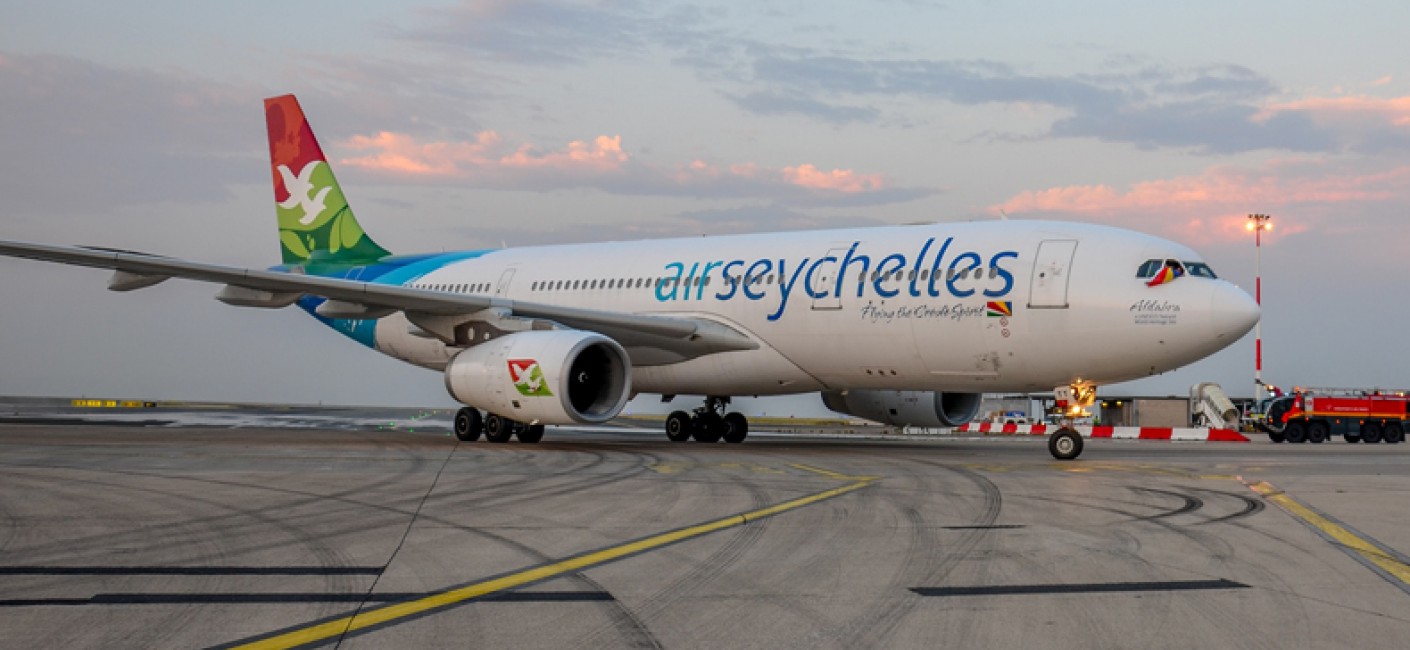 Air Seychelles HM16, first direct flight from Seychelles to Paris arrives in CDG on 2 July, 2015
